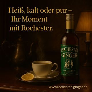 🥃 Heiß, kalt oder pur – wie genießen Sie Ihren Rochester Ginger? Ein Schluck pur wärmt von innen. Mit Mineralwasser wird...
