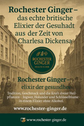 🍃 Rochester Ginger – das echte britische Gesundheitselixier aus der Zeit von Charles Dickens 🇬🇧 In jener Zeit, als Damen...